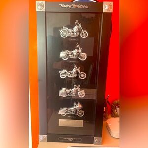 Harley Davidson motorcycles of the 90’s display